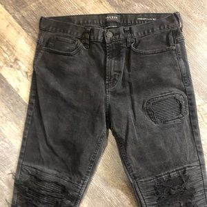PacSun Black Stacked Skinny Comfort Stretch Moto Jeans Size 32x30